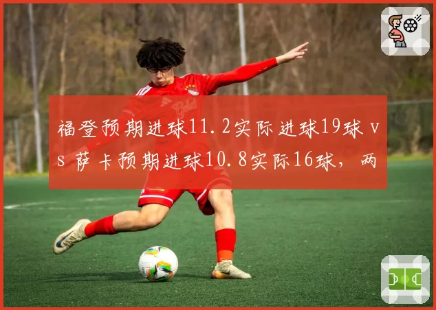 福登预期进球11.2实际进球19球 vs 萨卡预期进球10.8实际16球,两大英格兰边锋超额完成度对比